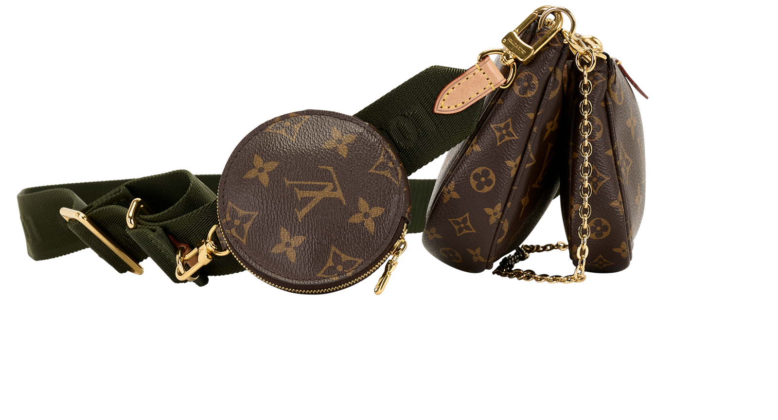 Multi Pochette Accessoires, &pound;1,600, Handbags, Brown, Canvas, Side view